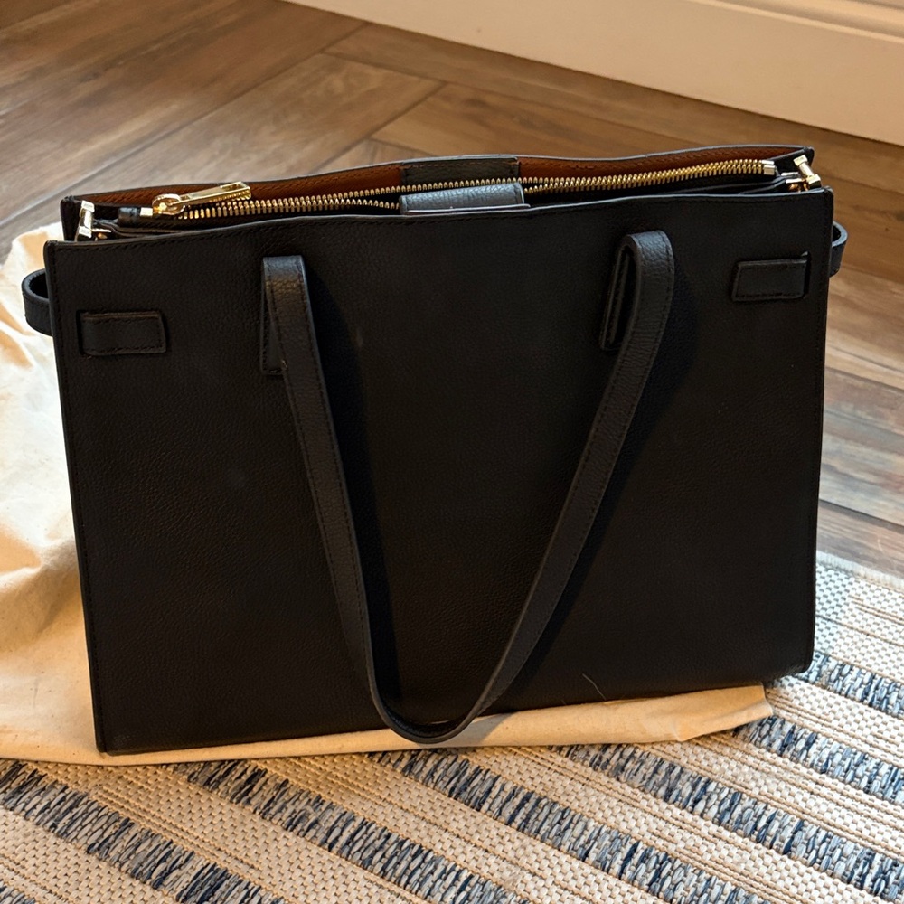 Quince Black Leather Purse